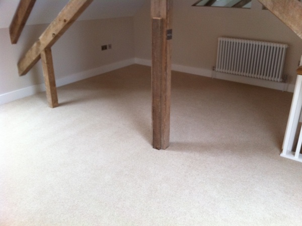 Period attic room carpet