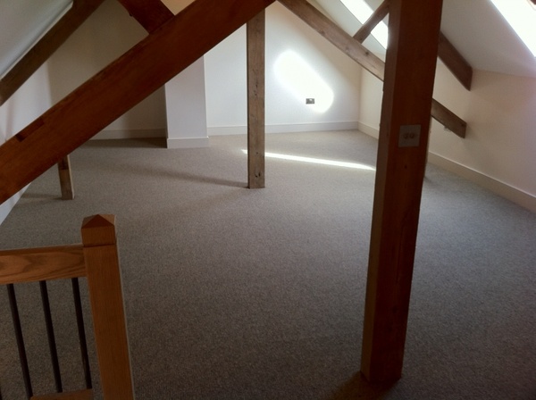 Period attic room carpet